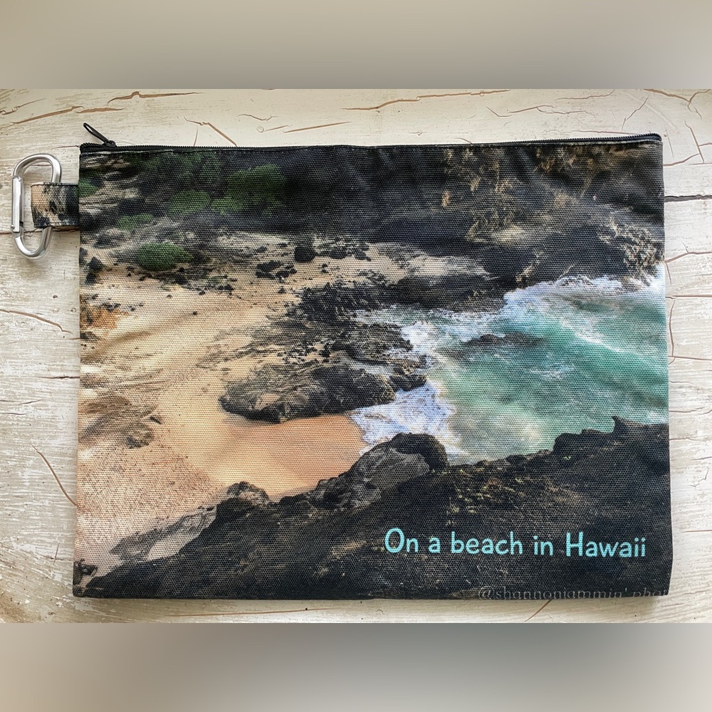 Eternity Beach Printed Cosmetic Bag By Shannonjamminphotos